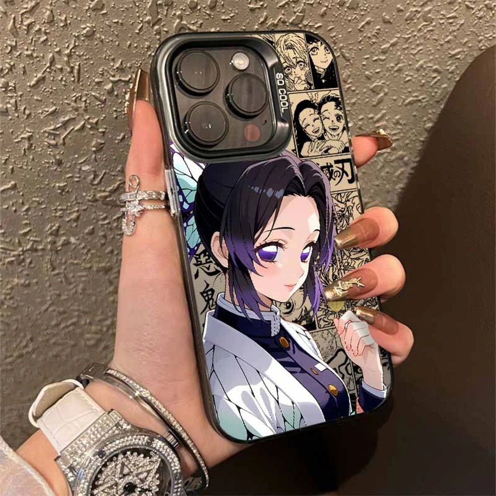 Shinobu Butterfly Manga Collage Case for iPhone - Graphite Smoke finish