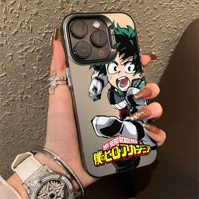 Izuku Chibi Hero Case for iPhone - Graphite finish