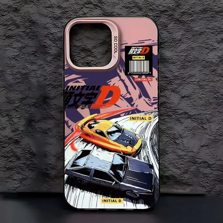 Initial D Touge Racing Collage Case for iPhone - Rose Pink finish