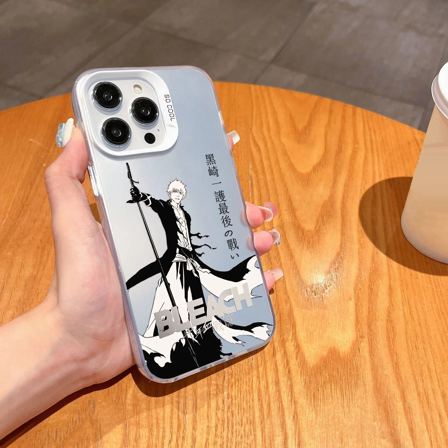 Ichigo Final Battle Mirror Case for iPhone - Frosted White finish