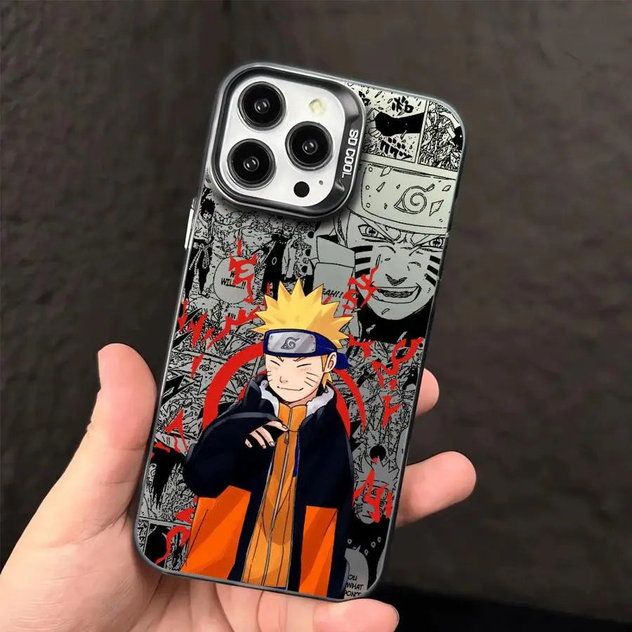 Naruto Crimson Manga Hoodie Case for iPhone - Black