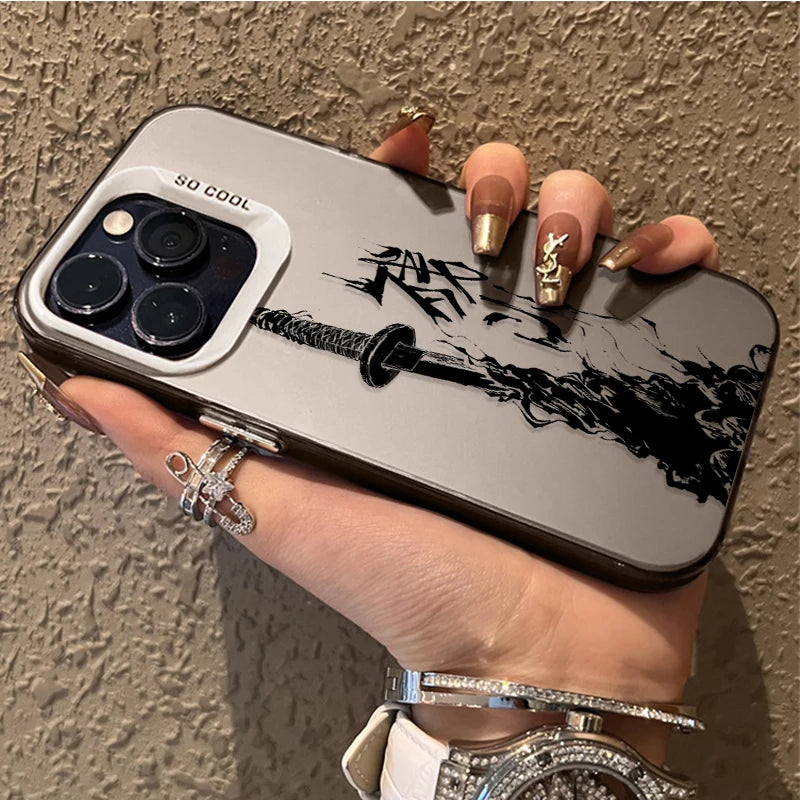Ichigo Zangetsu Ink Strike Case for iPhone - Silver White finish