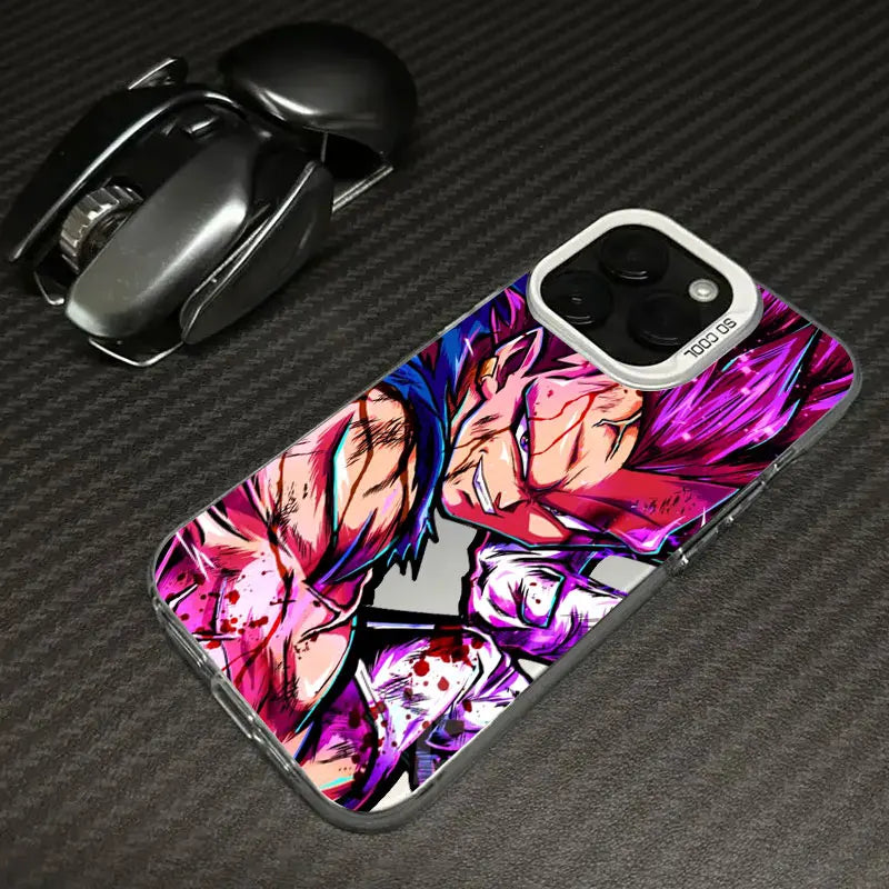 Magenta Saiyan Battle Case for iPhone - White finish