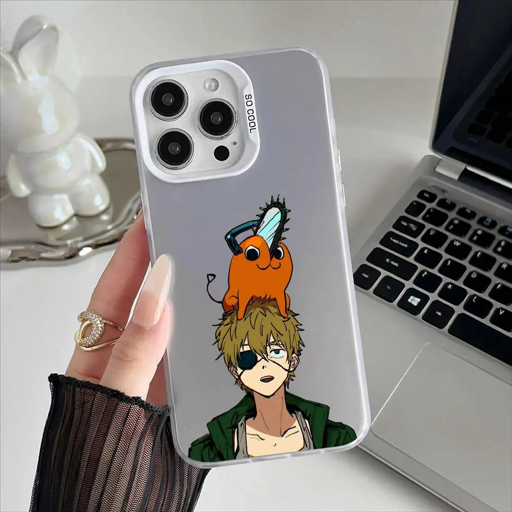 Denji and Pochita Hat Case for iPhone - Clear finish