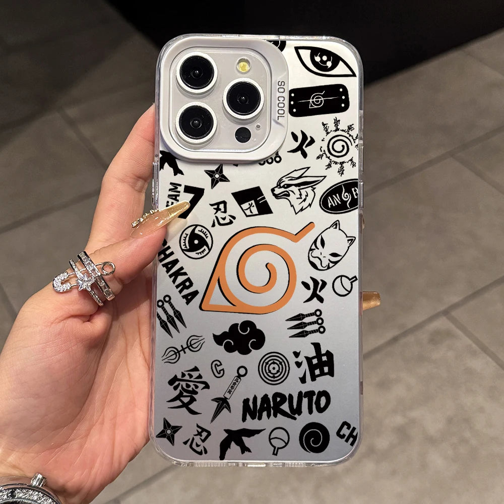 Hidden Leaf Symbol Pattern Case for iPhone - Clear