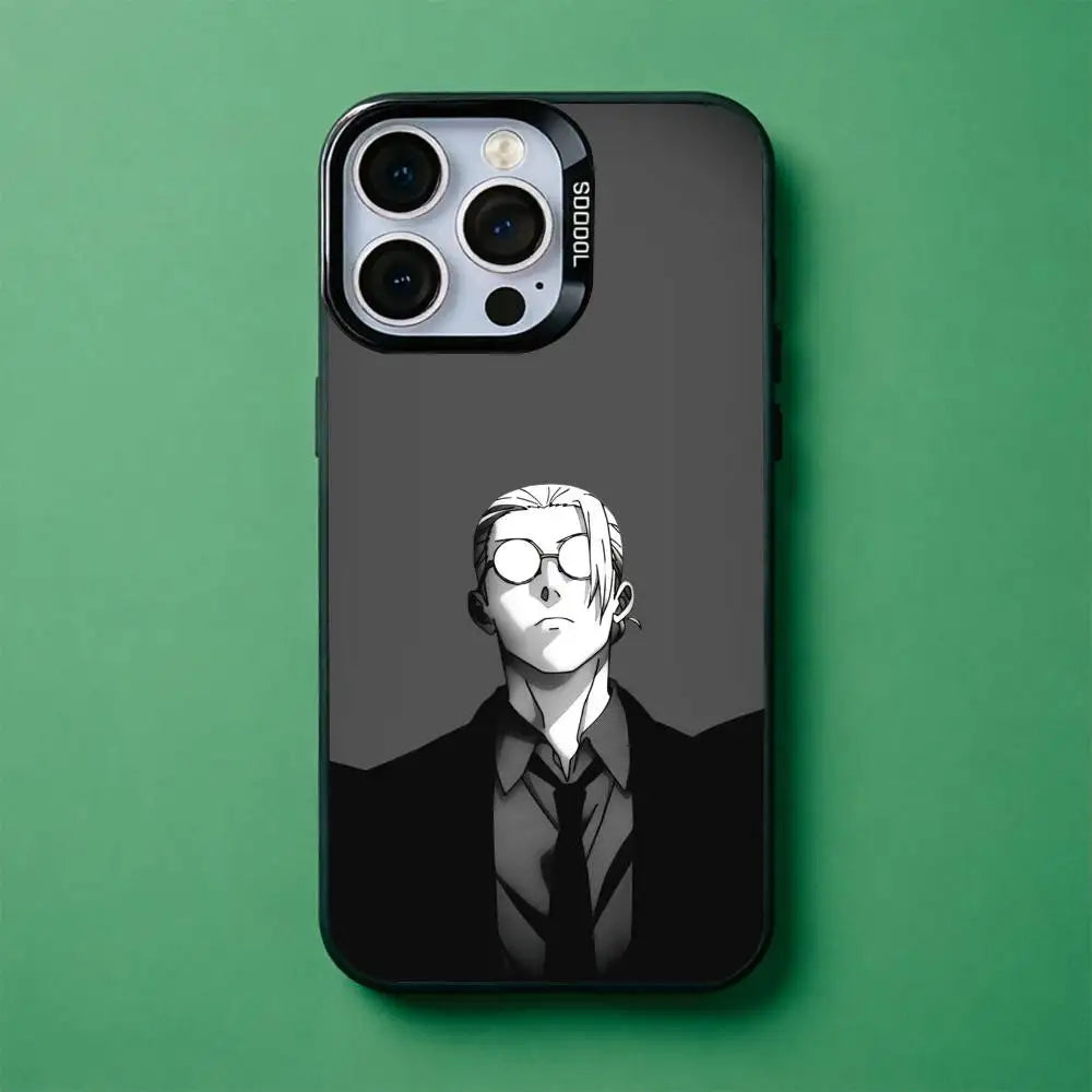 Suited Assassin Monochrome Plated Case for iPhone - Silver Plated finish
