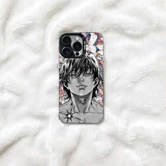 Baki Manga Portrait Splash Case for iPhone - Glossy Black finish