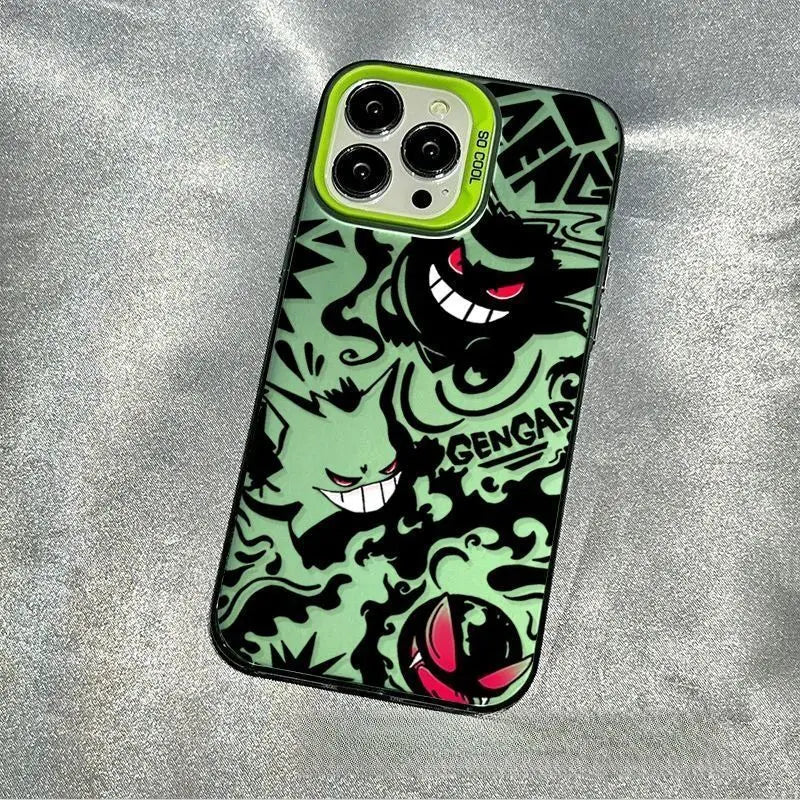 Gengar Shadow Collage Case for iPhone - Mint Black finish