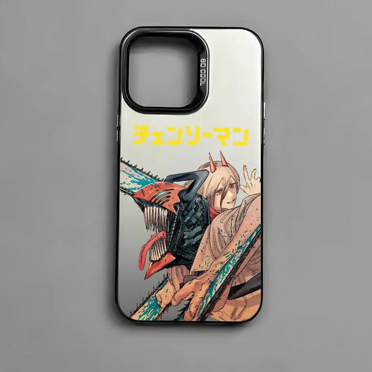 Power and Chainsaw Man Manga Duo Case for iPhone - Graphite Black finish