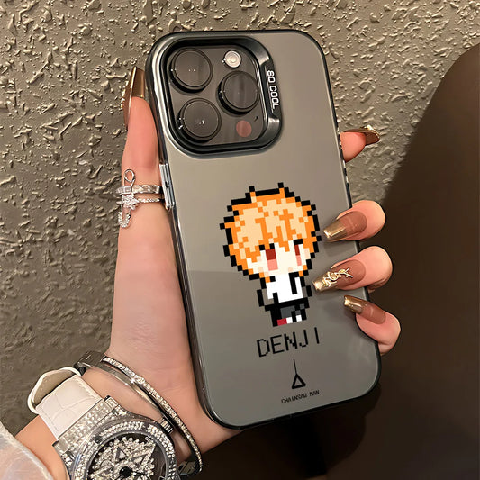 Denji Pixel Portrait Case for iPhone - Graphite Black finish