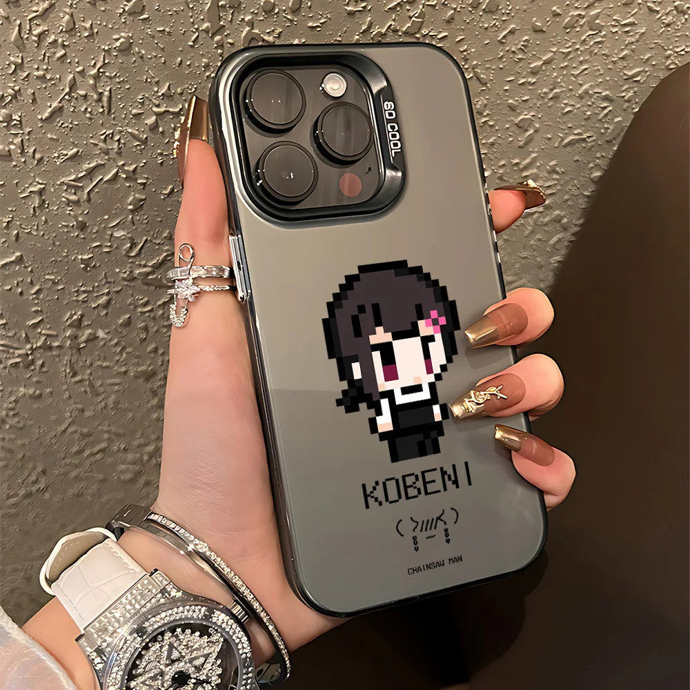 Kobeni Pixel Portrait Case for iPhone - Graphite Black finish