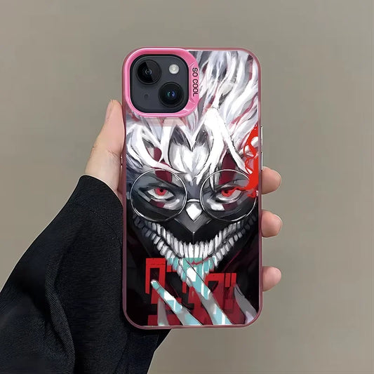 Okarun Red-Eye Yokai Mask Case for iPhone - Rose Pink finish
