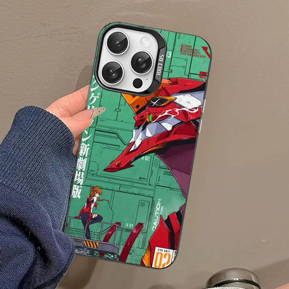 Eva Unit-02 Green Blueprint Case for iPhone - Graphite Black finish