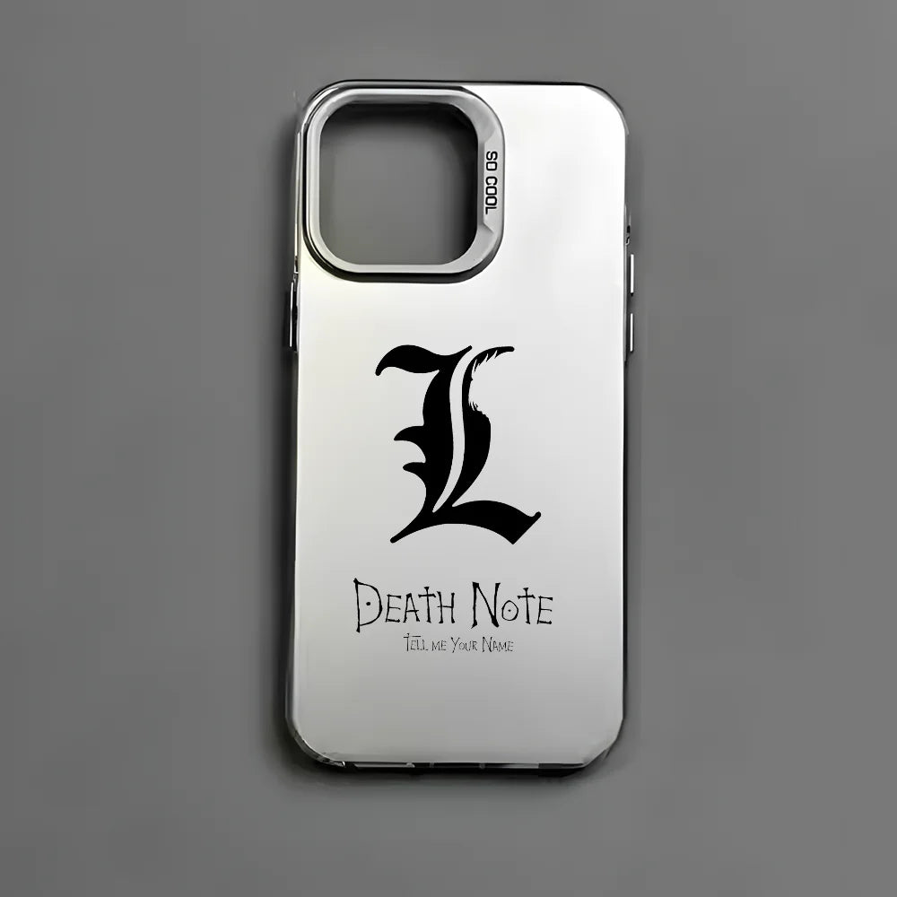 L Emblem Gradient Case for iPhone - Silver White finish