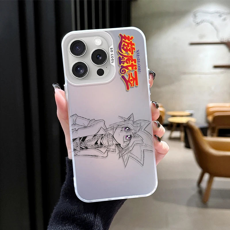 Yami Yugi Duel Stance Sketch Case for iPhone - Frost White finish