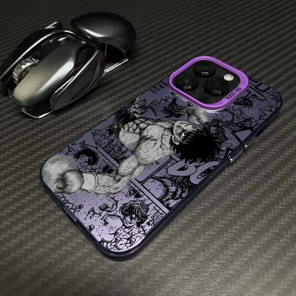 Ippo Manga Fight Collage Case for iPhone - Violet finish