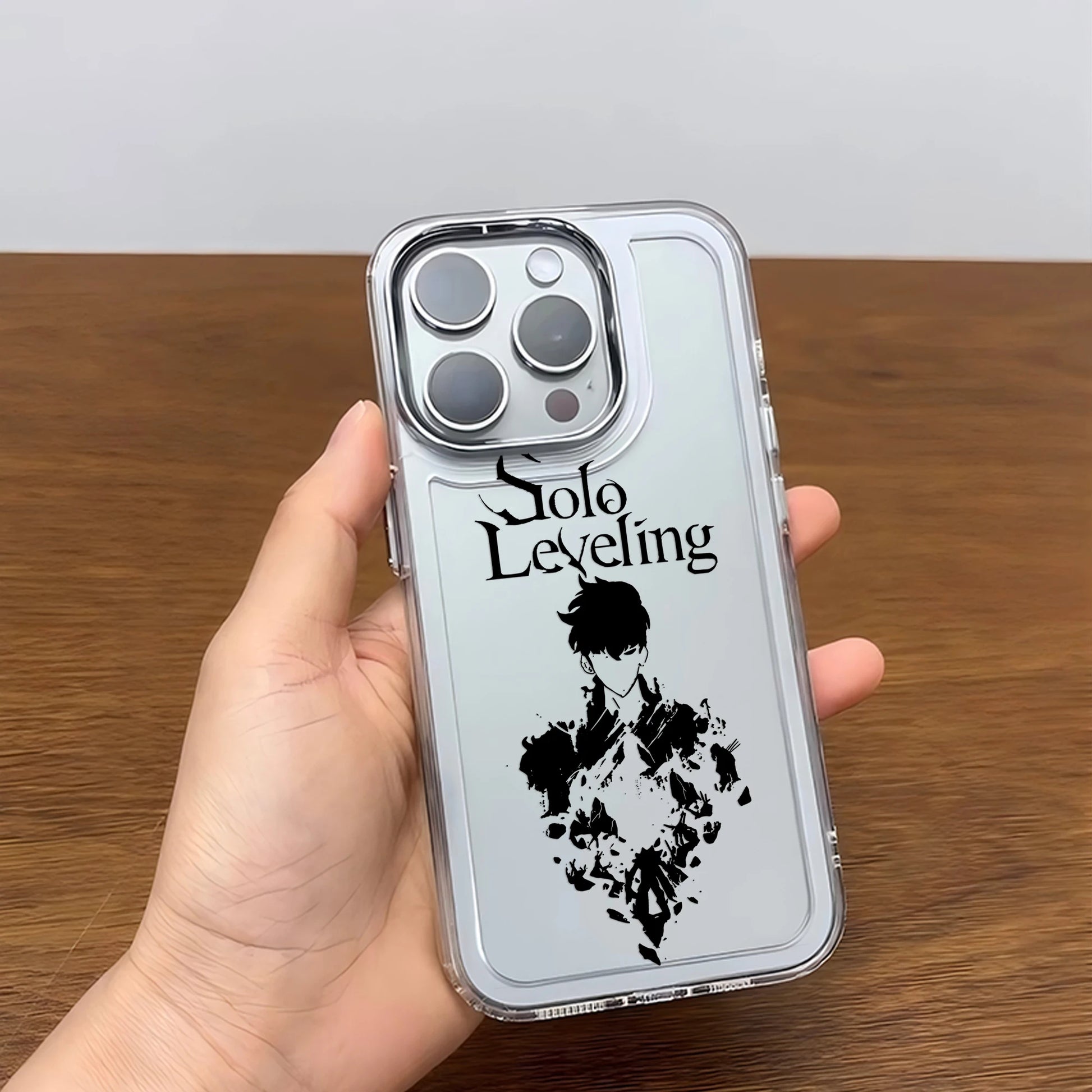 Sung Jinwoo Ink Shadow Clear Case for iPhone - Clear finish