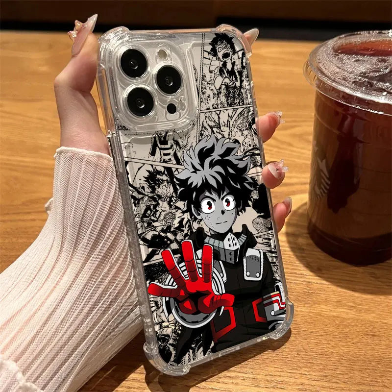 Izuku Red Glove Clear Case for iPhone - Clear finish