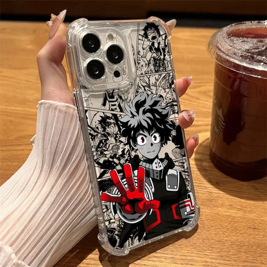 Izuku Red Glove Clear Case for iPhone - Clear finish
