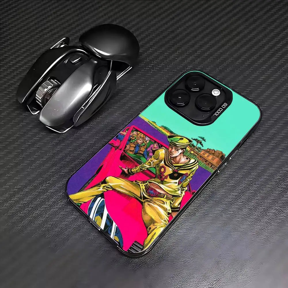 Jotaro and Star Platinum Pop Art Case for iPhone - Colored Silver finish