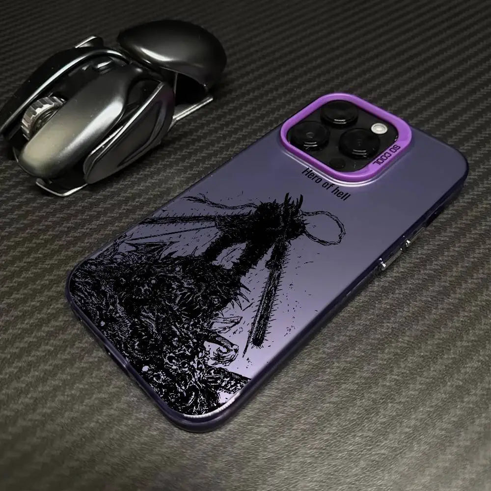 Chainsaw Man Hero of Hell Ink Case for iPhone - Violet finish