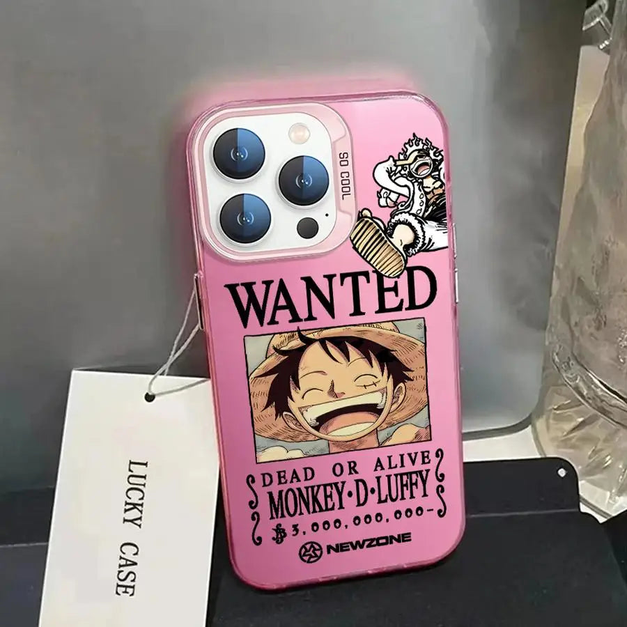 Luffy Graphic Series Case for iPhone - Design 2 — Pink