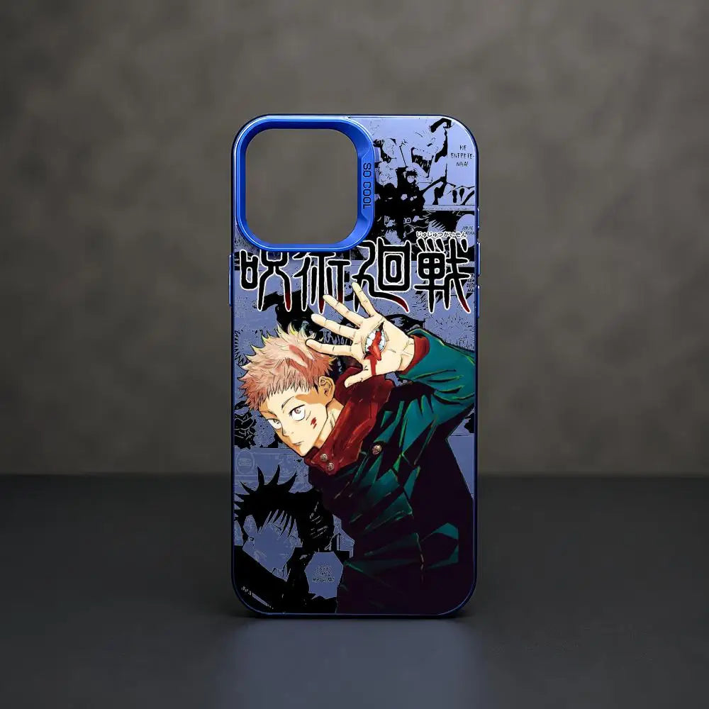 Yuji Bloodied Hand Manga Case for iPhone - Blue finish
