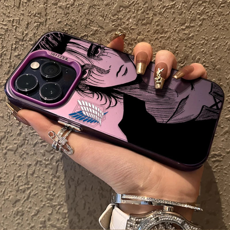 Scout Regiment Character Series Case for iPhone - Design 2 - Purple