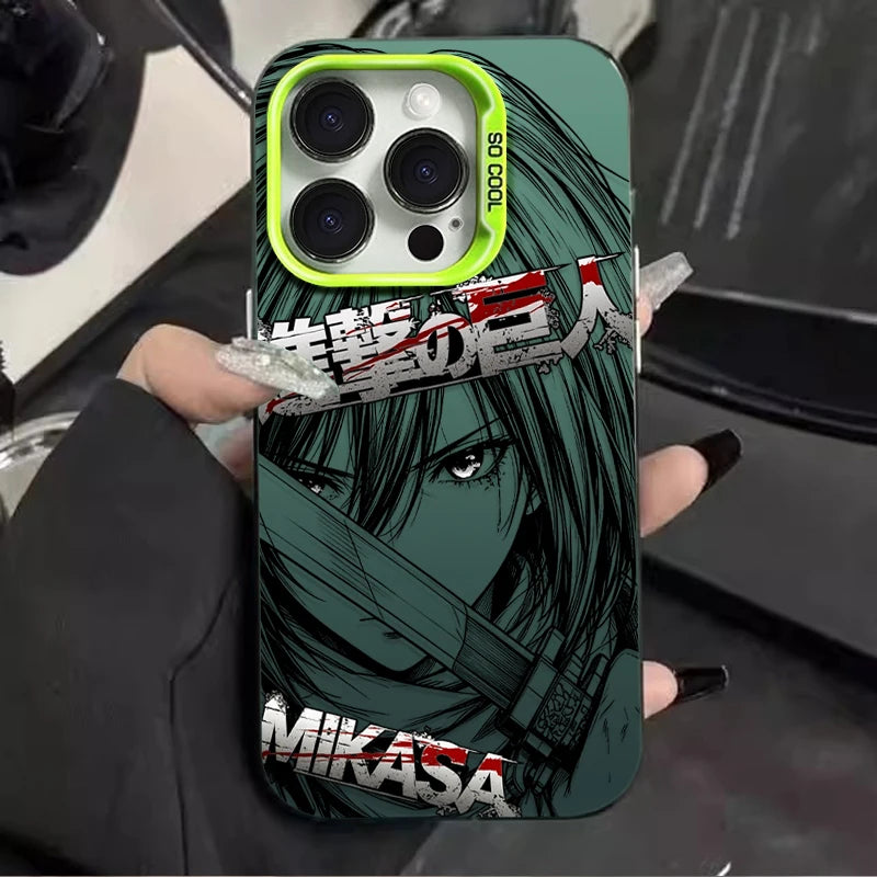 Eren and Mikasa Battle Case for iPhone - Design 8