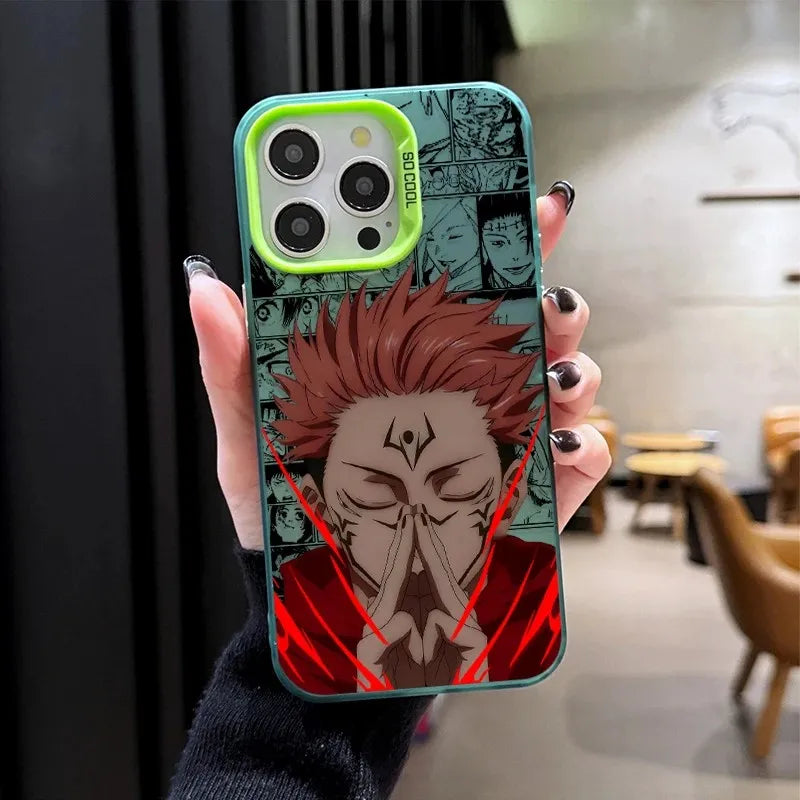 Sukuna Malevolent Prayer Case for iPhone - Green finish