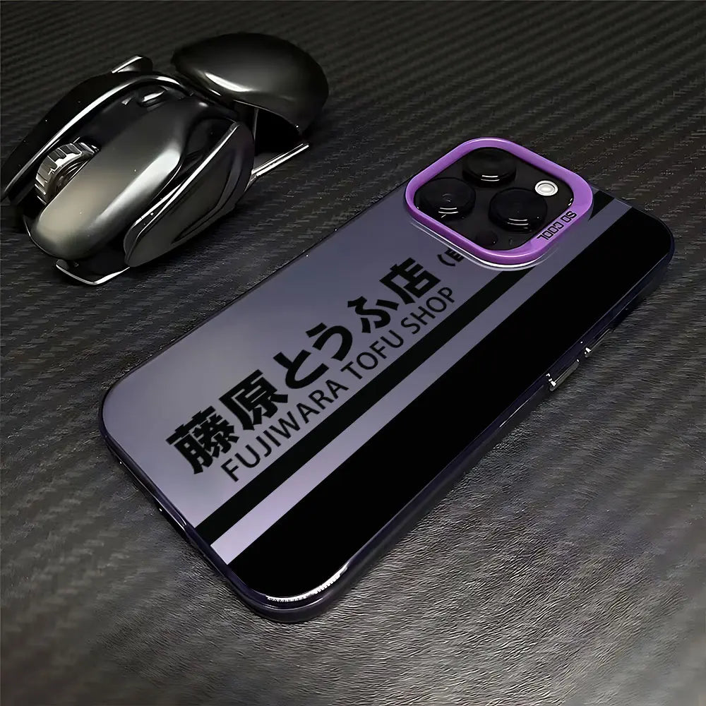 Fujiwara Tofu Shop Stripe Case for iPhone - Violet finish