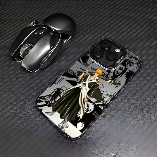 Ichigo Soul Reaper Stance Manga Case for iPhone - Black Frame finish
