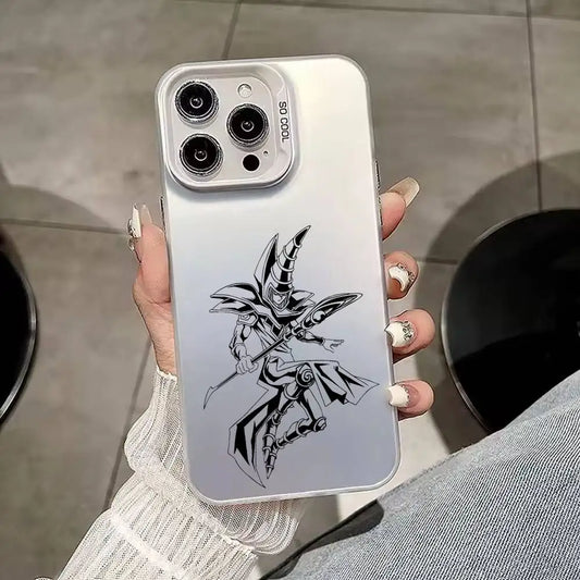 Dark Magician Line Art Matte Case for iPhone - Frost White finish
