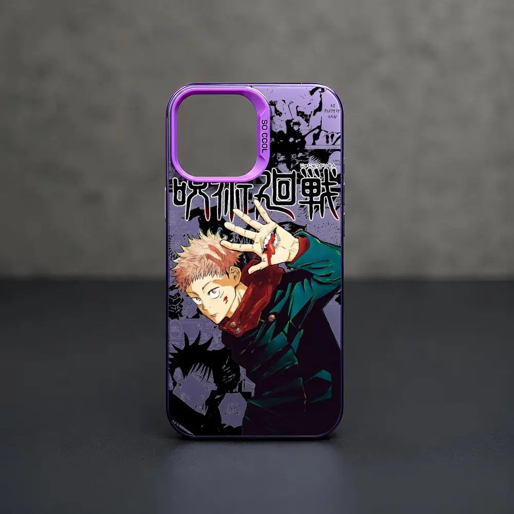 Yuji Bloodied Hand Manga Case for iPhone - Purple finish