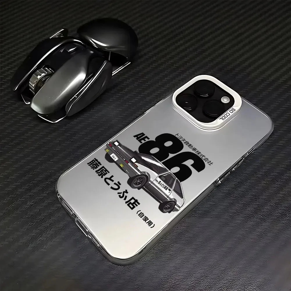 AE86 Tofu Shop Garage Case for iPhone - Silver White finish