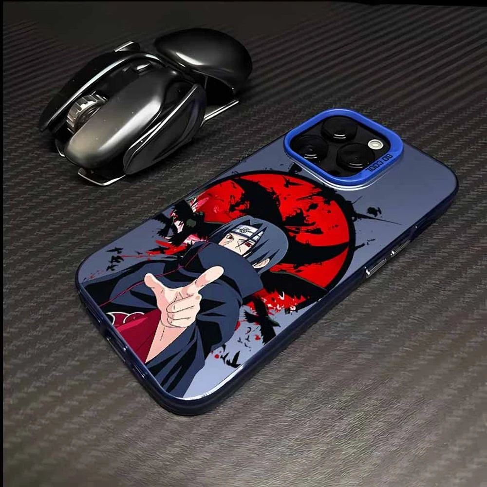 Itachi Crimson Moon Jutsu Case for iPhone - Navy Blue