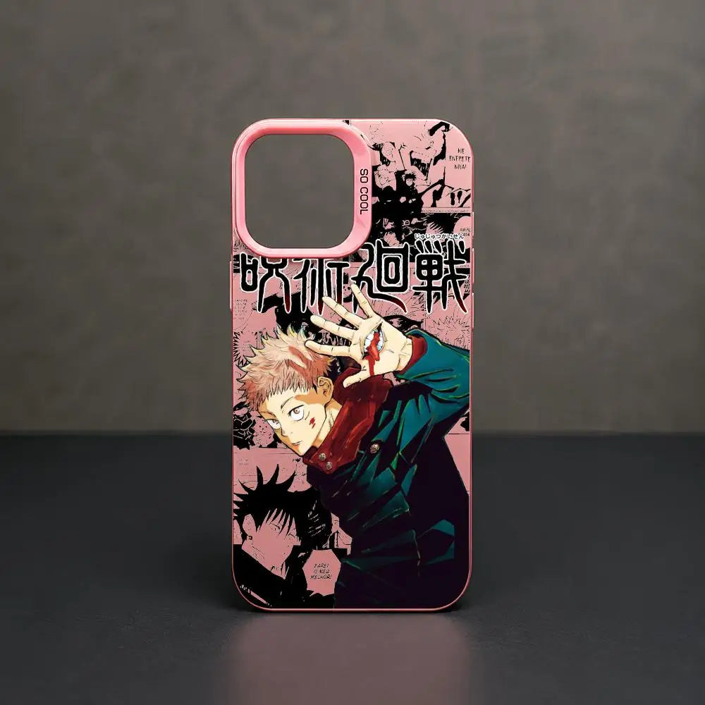 Yuji Bloodied Hand Manga Case for iPhone - Pink finish