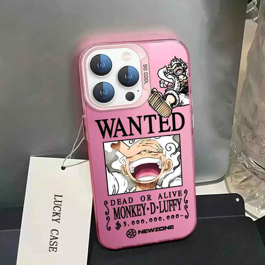 Luffy Graphic Series Case for iPhone - Design 1 — Pink