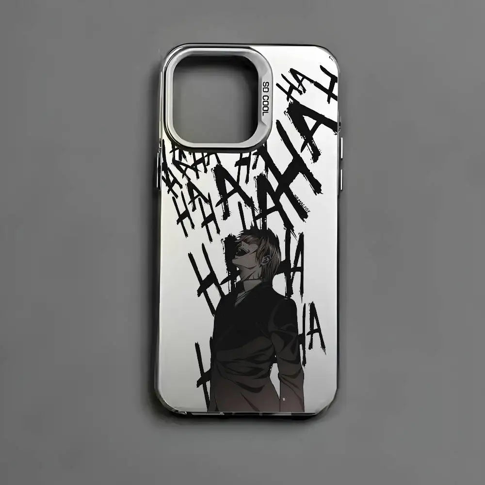 Light Yagami Shadow Portrait Case for iPhone - Silver White finish