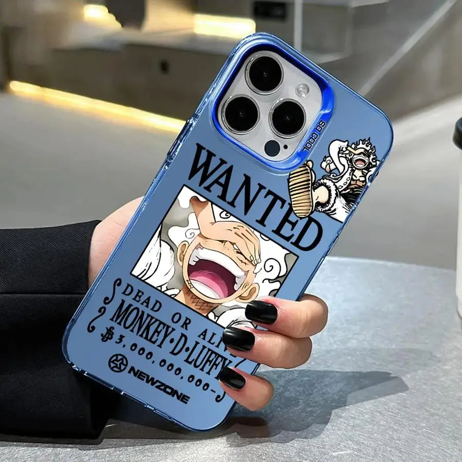 Luffy Graphic Series Case for iPhone - Design 1 — Blue