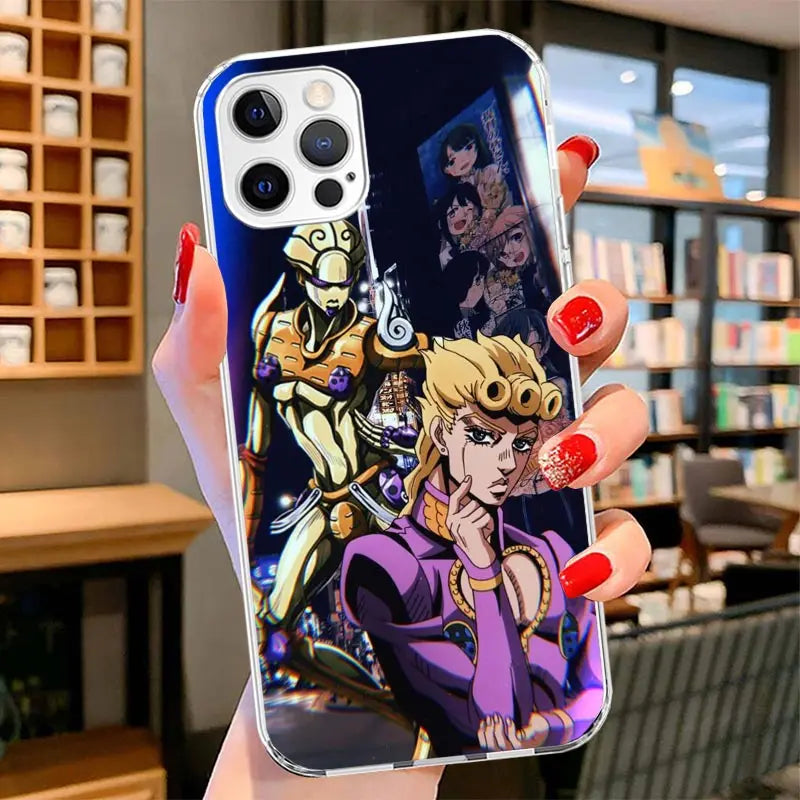 Giorno and Gold Experience Night Case for iPhone - Soft Clear finish