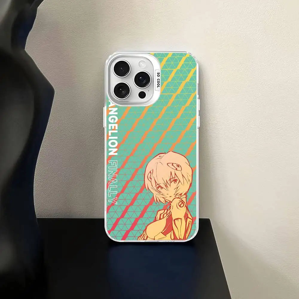 Rei Ayanami Mint Sketch Clear Case for iPhone - Transparent Clear finish