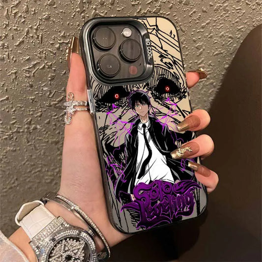 Purple Shadow Monarch Monster Case for iPhone - Black case color