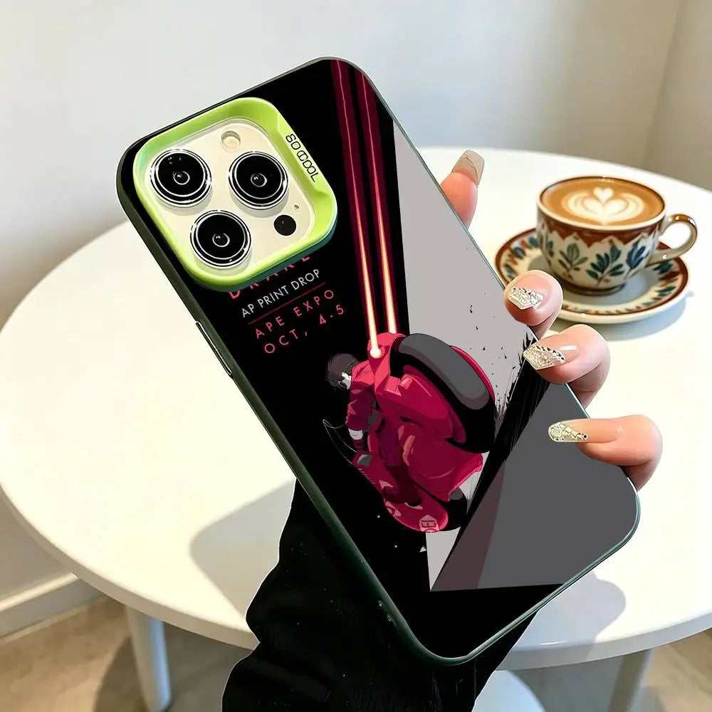 Neon Helmet Split Art Case for iPhone - Green finish
