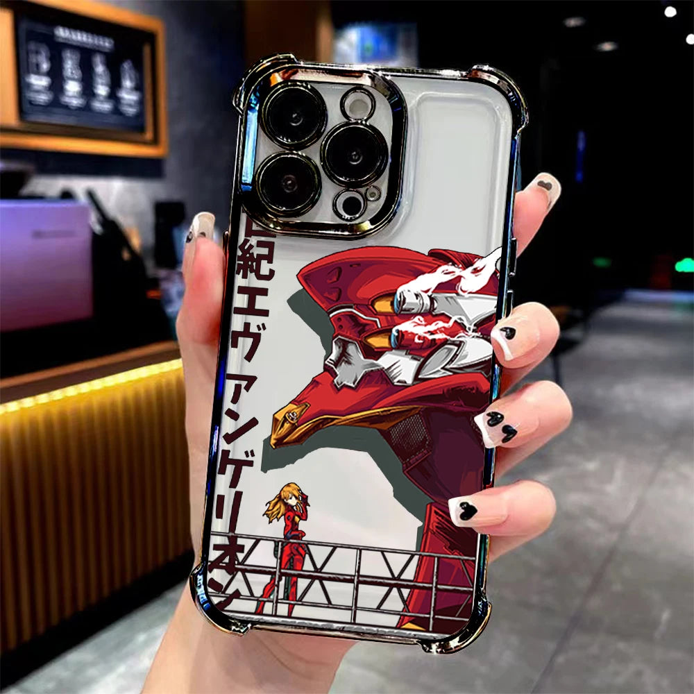 Eva Unit-02 Hangar Clear Case for iPhone - Clear Chrome finish