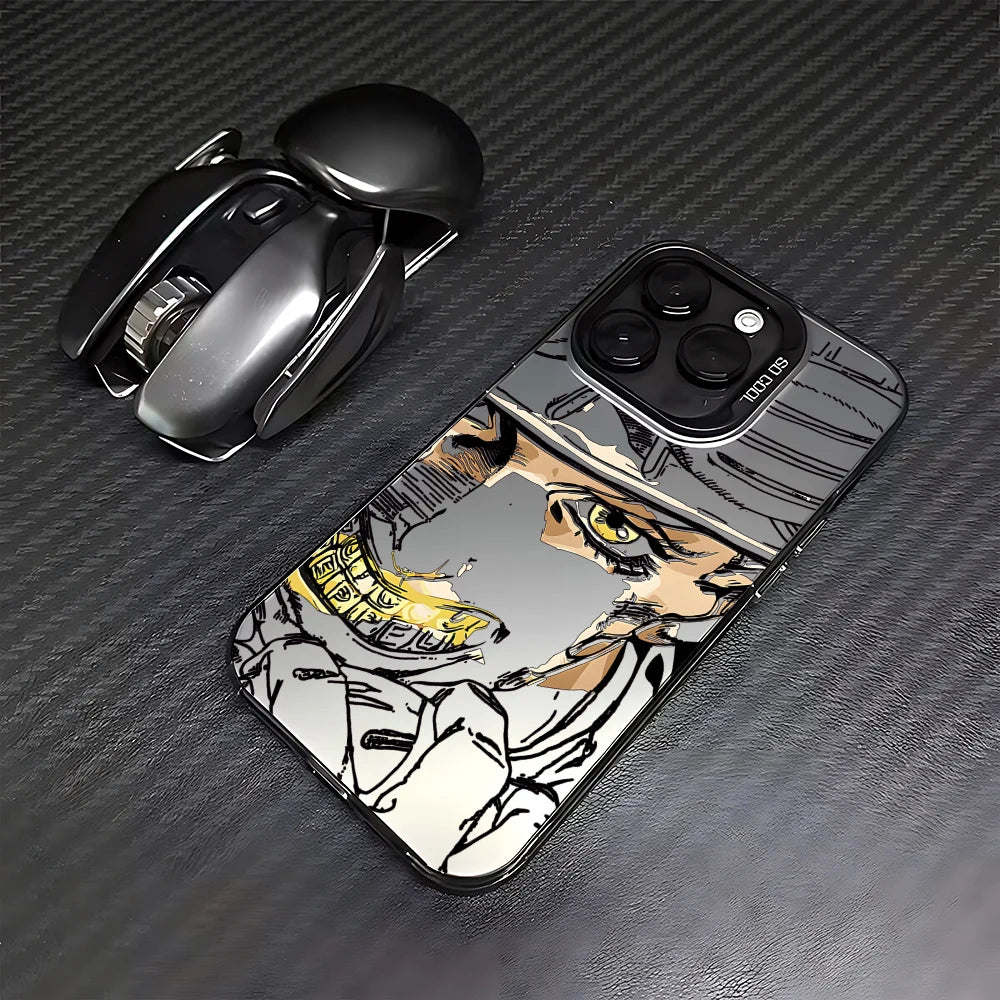 Gold-Chain Manga Portrait Case for iPhone - Graphite Black finish