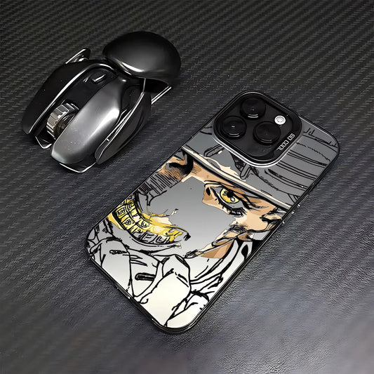 Gold-Chain Manga Portrait Case for iPhone - Graphite Black finish