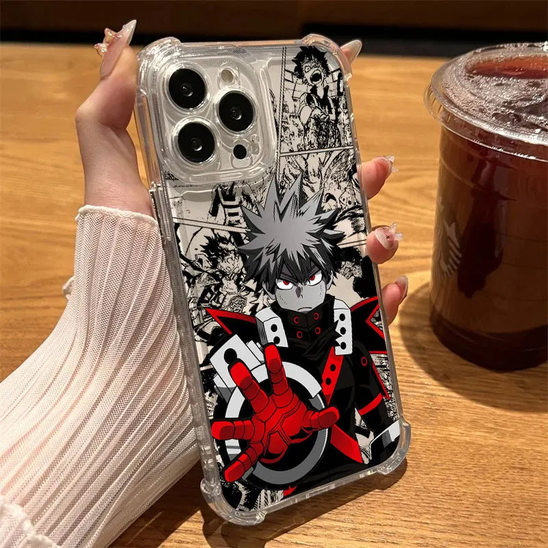 Bakugo Red Glove Clear Case for iPhone - Clear finish