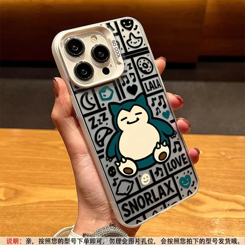 Snorlax Doodle Comic Case for iPhone - Pearl White finish