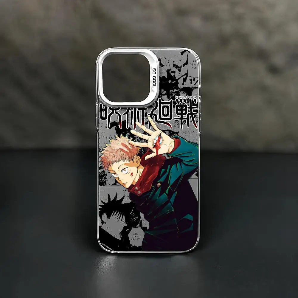 Yuji Bloodied Hand Manga Case for iPhone - Silver finish